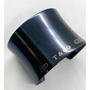 Tiffany & Co 1837 Black Titanium Cuff 46mm Wide Bracelet Cuff